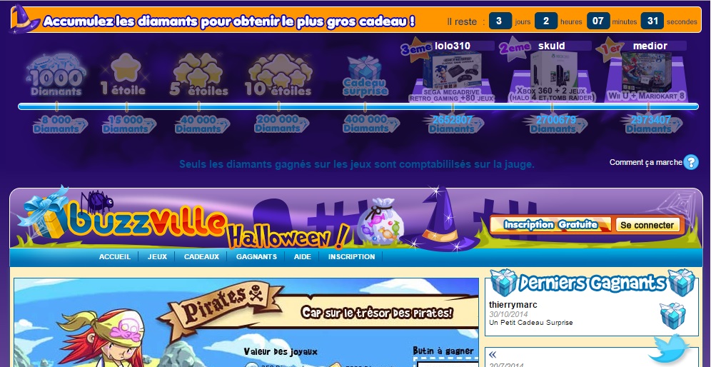 Buzzville : Jouez gratuitement et gagnez des cadeaux !